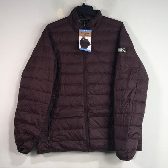 Eddie Bauer Down Packable Zip Down Jacket Men's Size L - Fudge